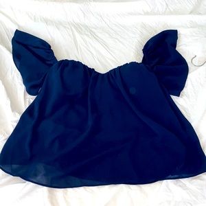 Line and Dot navy blue blouse